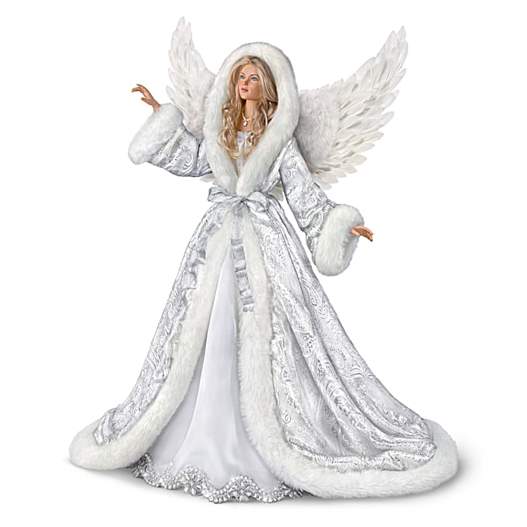 Collectors Edition Silent Night Angel Musical Illuminated Portrait Doll