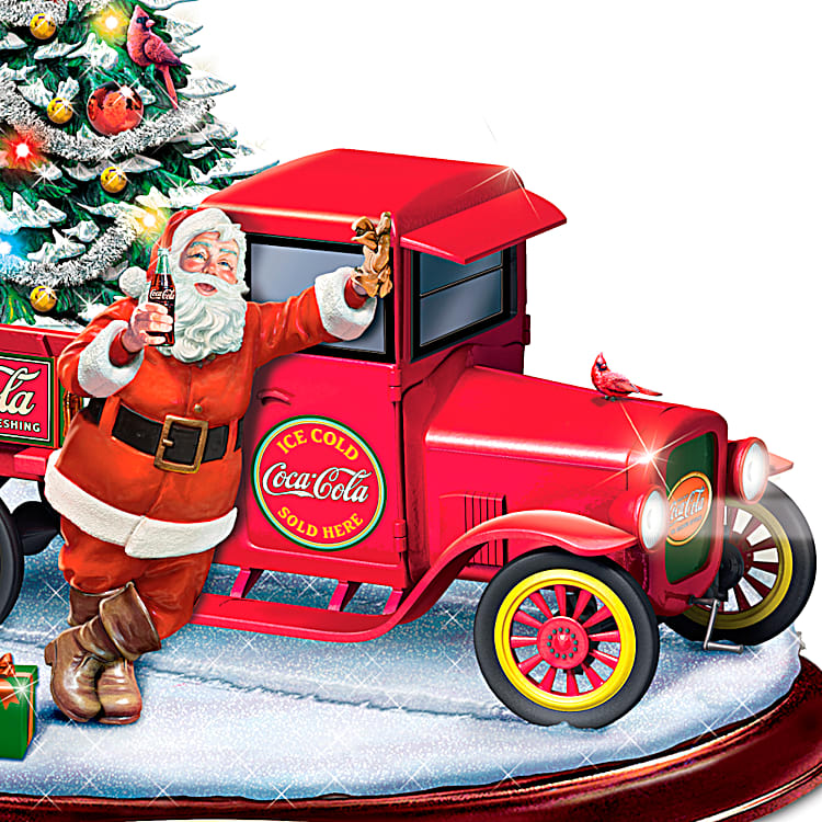 COCA-COLA Bringing Home The Tree Illuminated Christmas Sculpture