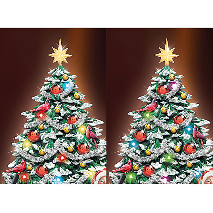 COCA-COLA Bringing Home The Tree Illuminated Christmas Sculpture
