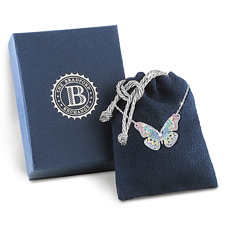 Bradford exchange cheap butterfly necklace