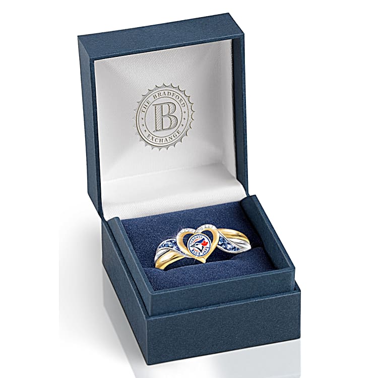 Toronto Blue Jays Womens Heart-Shaped MLB Pride Ring