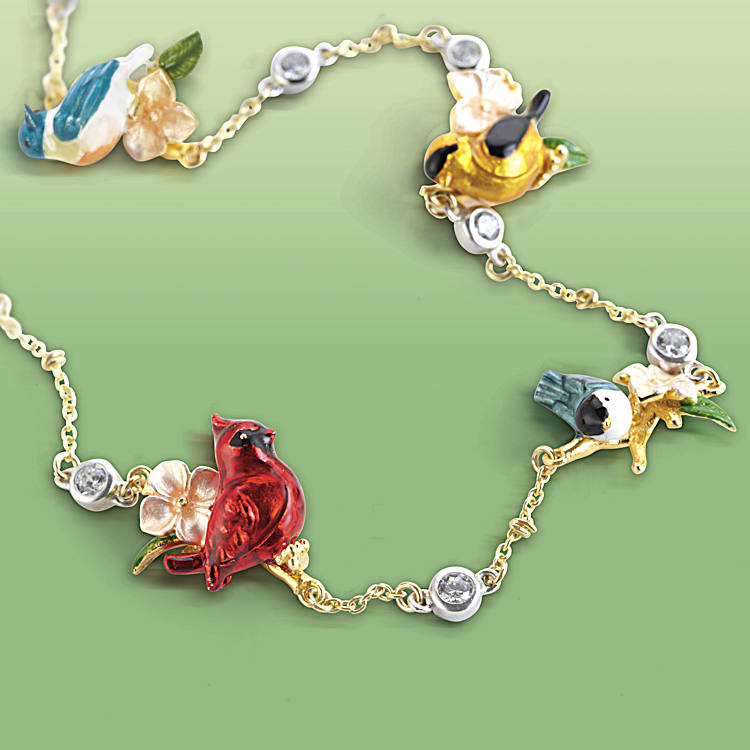 Songbird Symphony Womens Sterling Silver Necklace