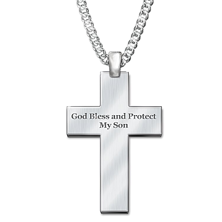 Serenity prayer cross discount necklace