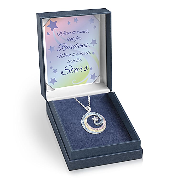 Rainbows And Stars Pendant Necklace