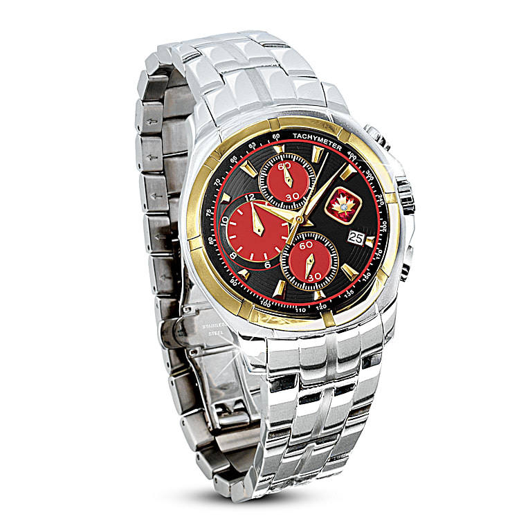 Metal shop chronograph watch