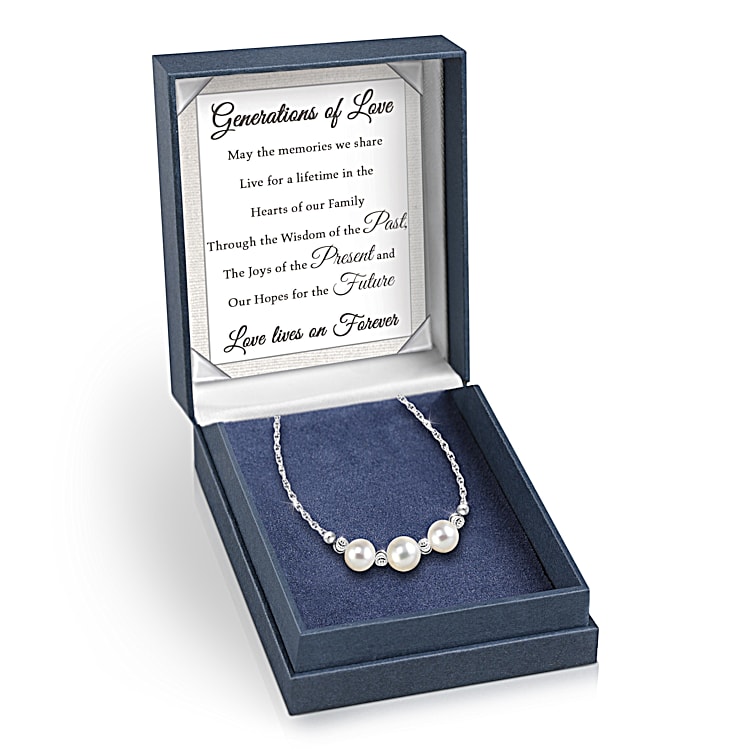 Generations Of Love Womens Freshwater Cultured Pearl Necklace