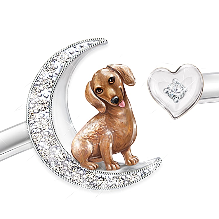 I Love My Dachshund To The Moon And Back Bracelet