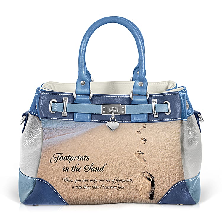 Footprints In The Sand Womens Fashion Handbag