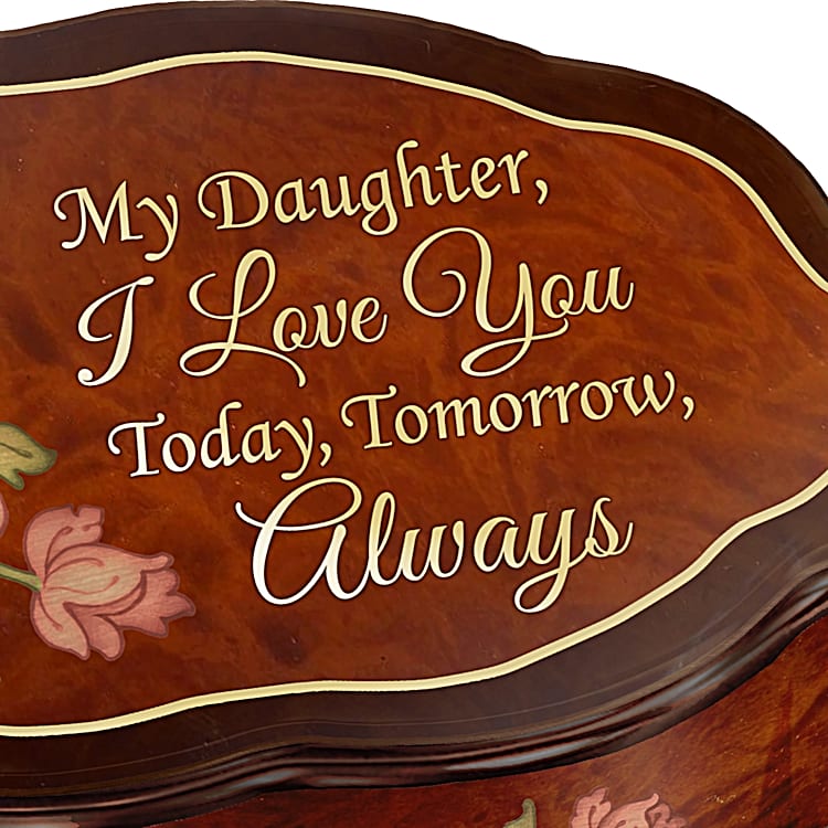 Love You Always Swiss Inspired Heirloom Music Box For Daughter