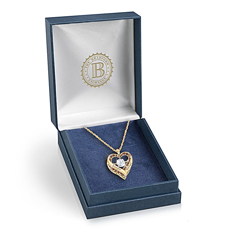 Endless Love Personalized Womens Heart-Shaped White Topaz