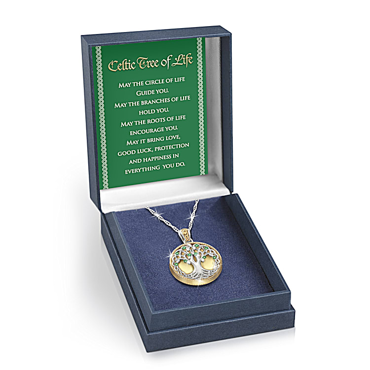 Emerald tree discount of life necklace