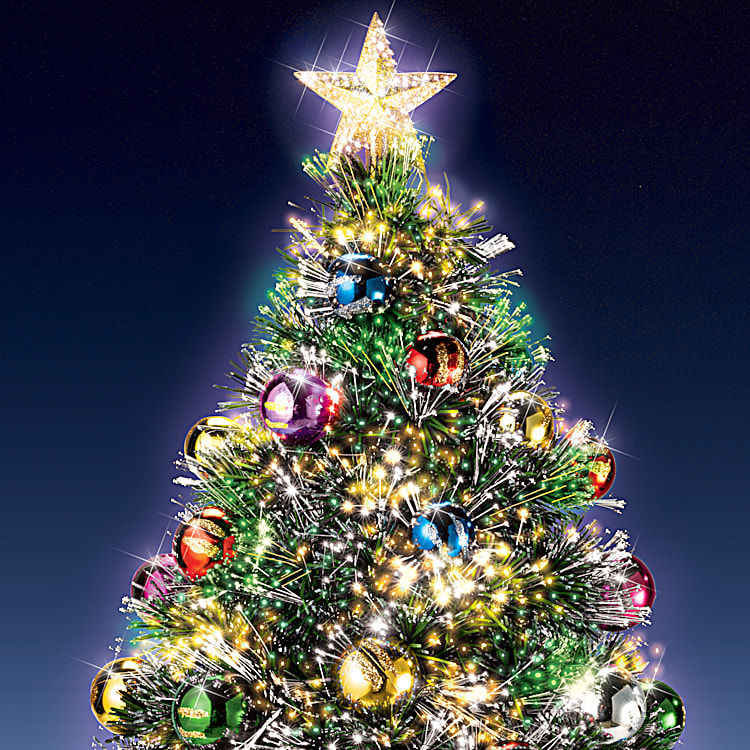 Thomas Kinkade Wonderlight Rotating Tabletop Christmas Tree