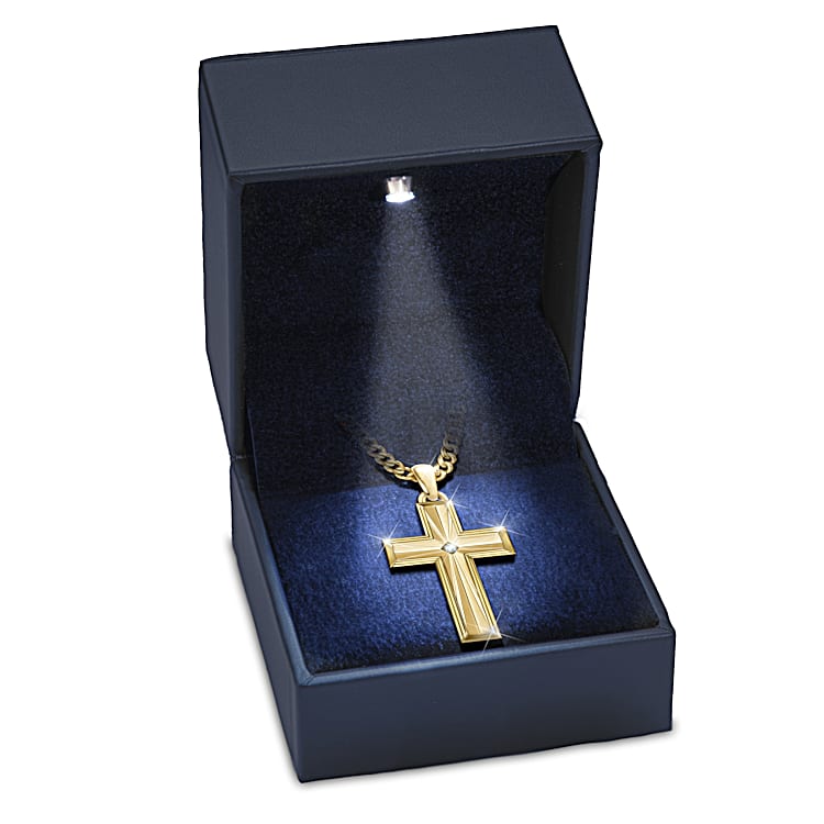 Custom mens cross sales necklace