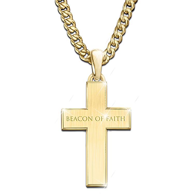 Gold methodist cross necklace sale