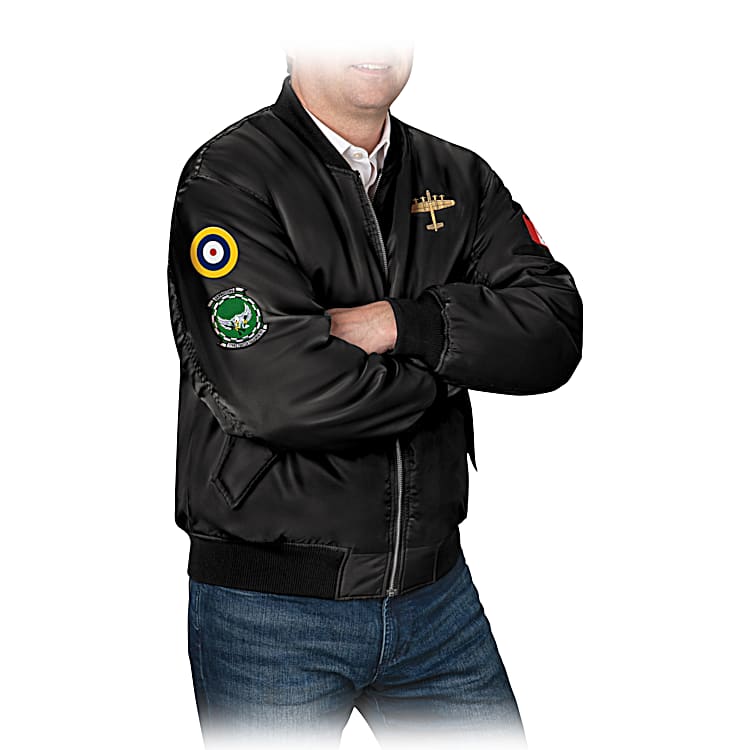 The Dambusters Lancaster Bomber Mens Flight Jacket Featuring