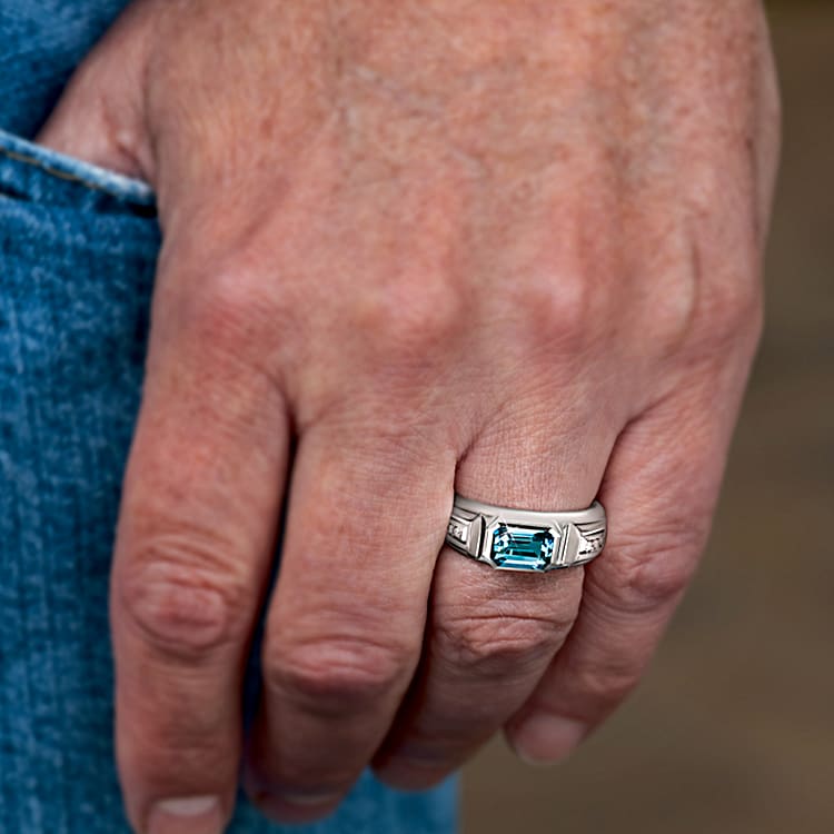 Topaz stone ring for men hotsell