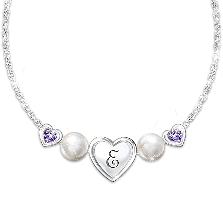 Heart shaped birthstone necklace store