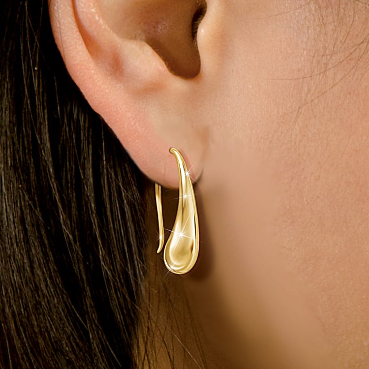 Dewdrops Of Style Set Featuring A Pair Of Sterling Silver And A Pair Of 18K Gold