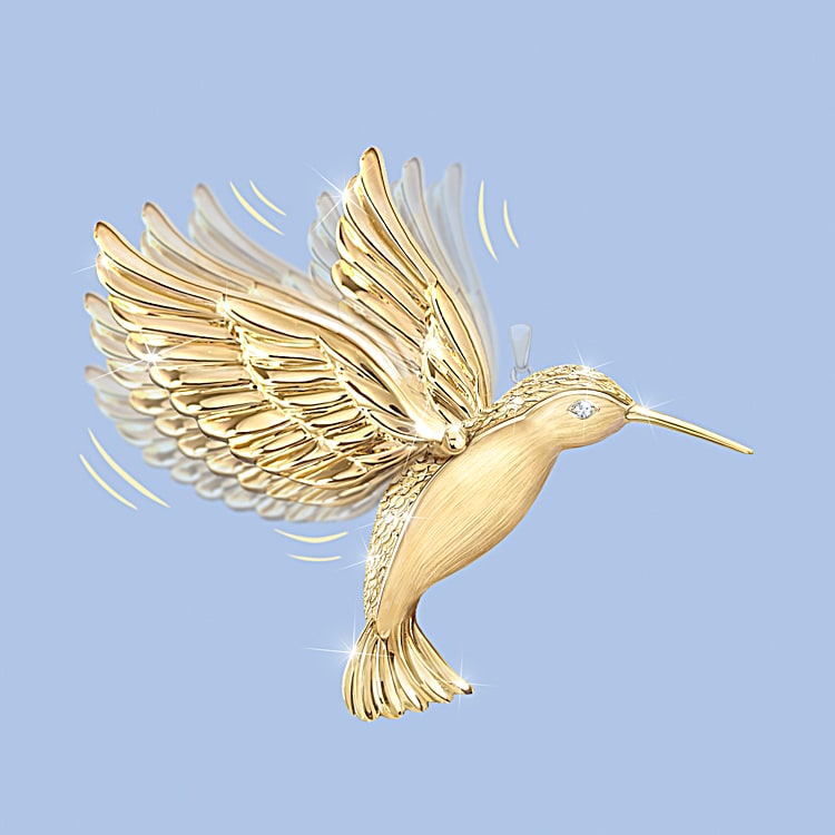 Gold hummingbird pendant cheap