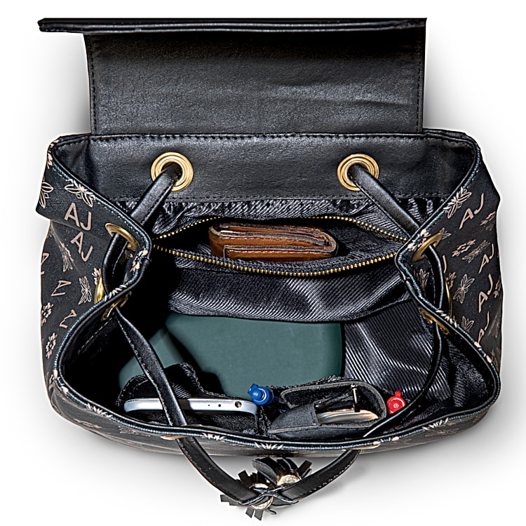 Black leather convertible backpack 2025
