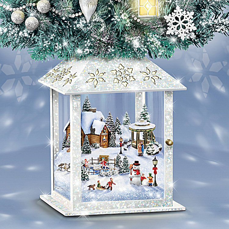 Thomas Kinkade Festival Of Lights Illuminated Tabletop Christmas