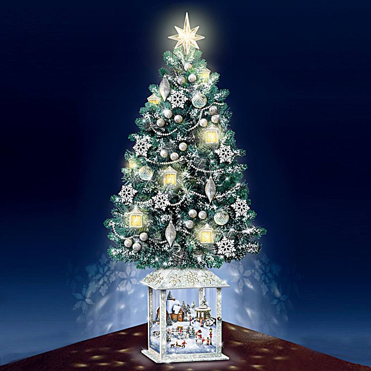 Thomas Kinkade Festival Of Lights Illuminated Tabletop Christmas
