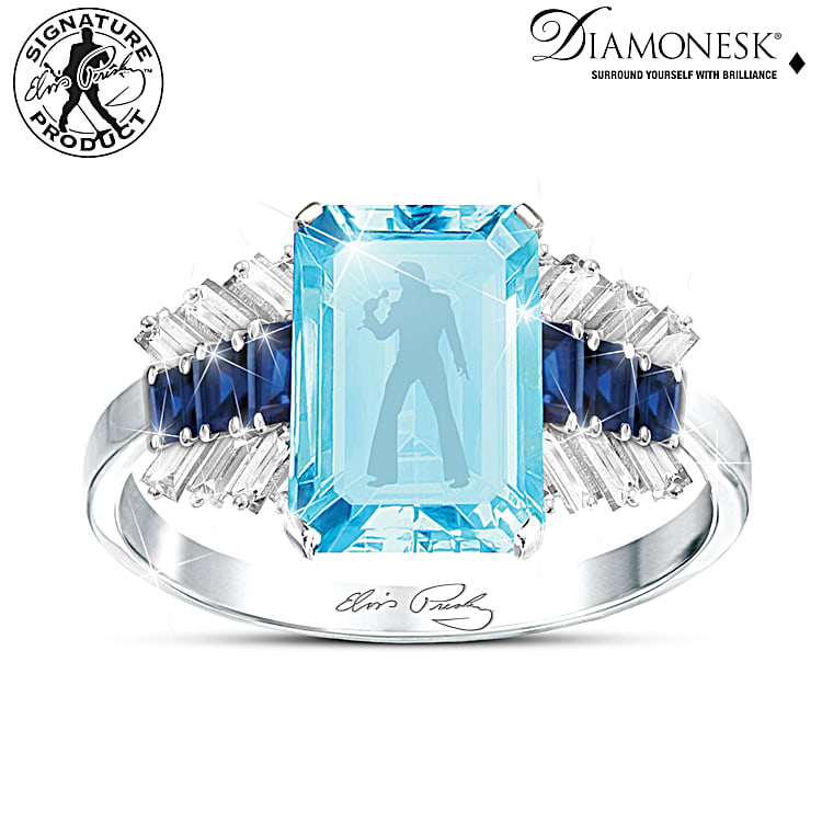 Simulated aquamarine ring clearance