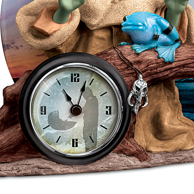 STAR WARS The Mandalorian Grogu Hand-Painted Sculptural Desk Clock