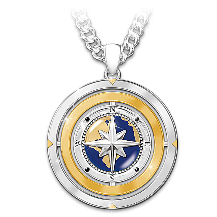 Wherever Life Takes You Compass Flip Pendant Necklace For Your