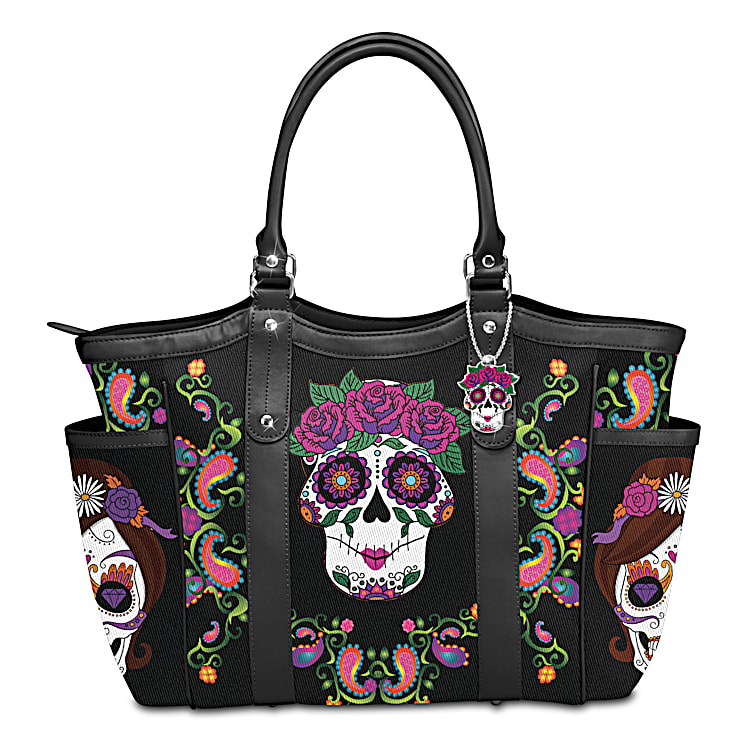 Black shoulder tote bag top