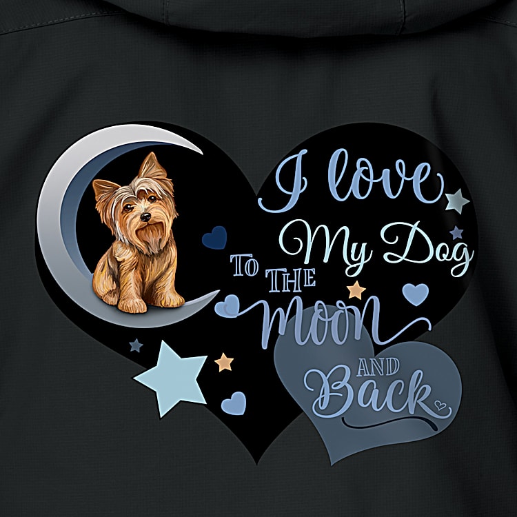 I Love My Dog To The Moon Back Women s Jacket