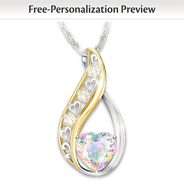 Free heart and paw necklace sale