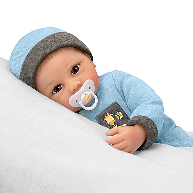 So Truly Real Oliver Touch Activated Vinyl Baby Doll By Artist Linda Murray Featuring An Interactive Design That Allows You To Feel His Heartbeat Hear Him Coo