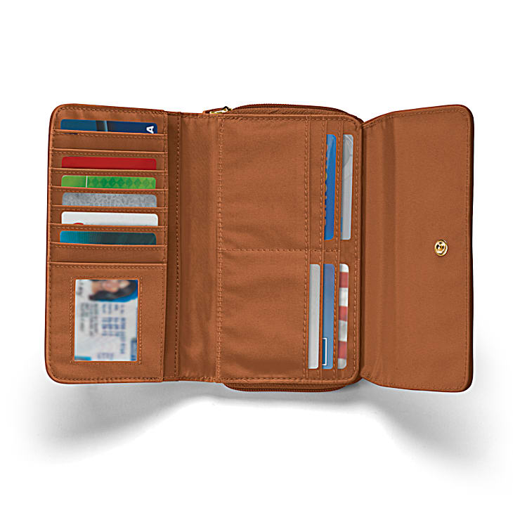 Designer leather hotsell wallet womens