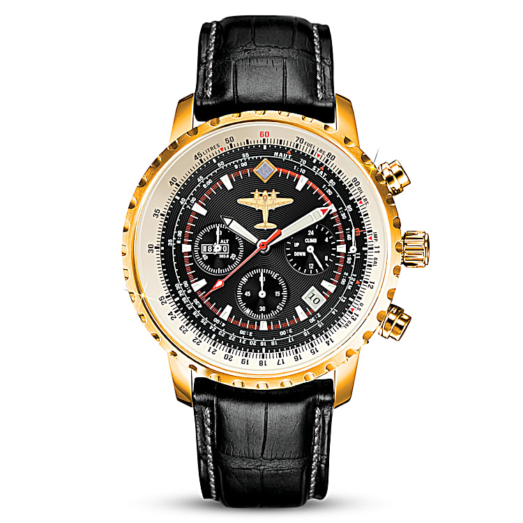 Mens chronograph shop watches leather band