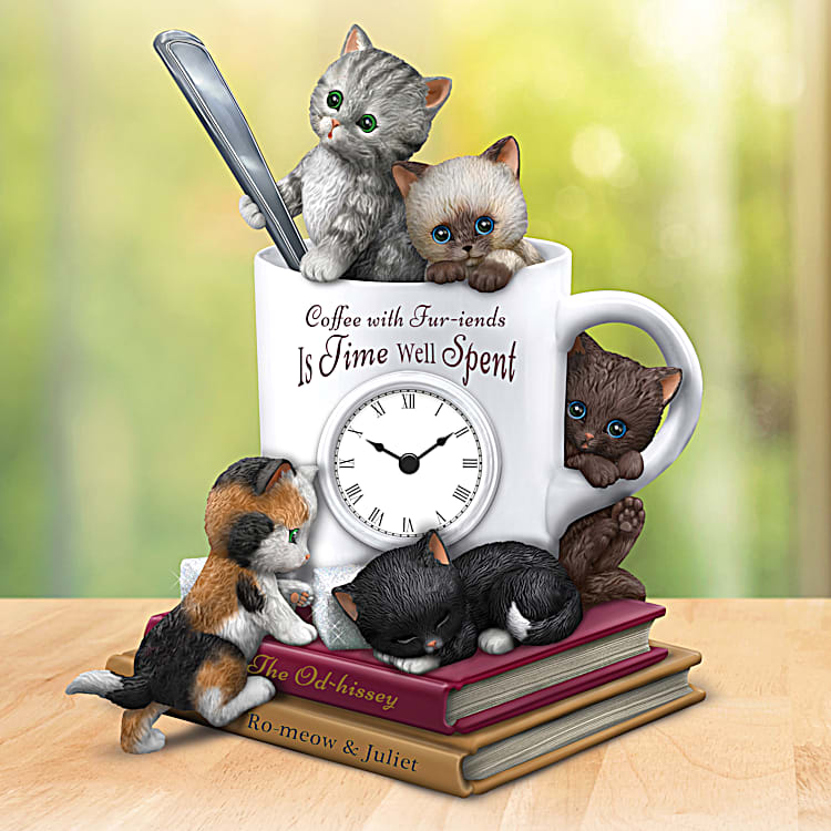 Coffee With Fur-iends Is Time Well Spent Hand-Painted Cat-Themed