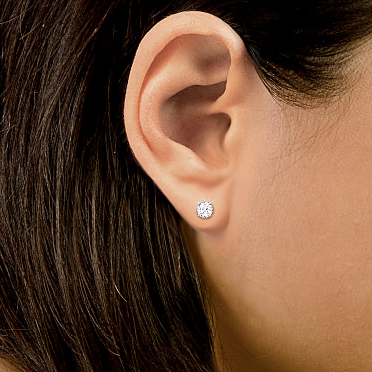 Moissanite stud earrings canada clearance