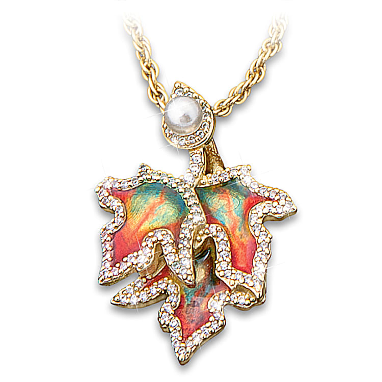 Gold plated leaf pendant top