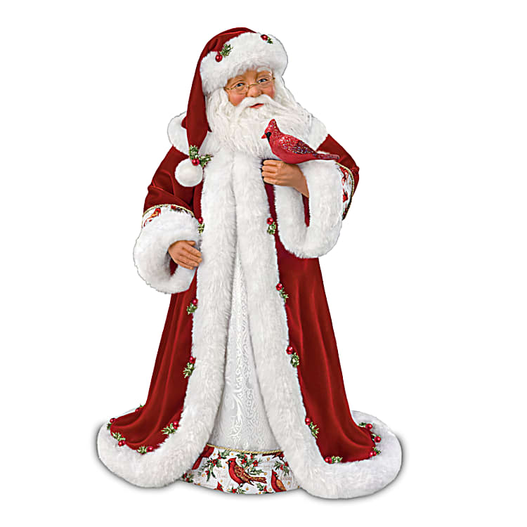 Santas by Donna ビンテージ サンタクロース人形 ハンドメイド Winter Blessings Musical Santa Claus Doll By Artist Karen Vander