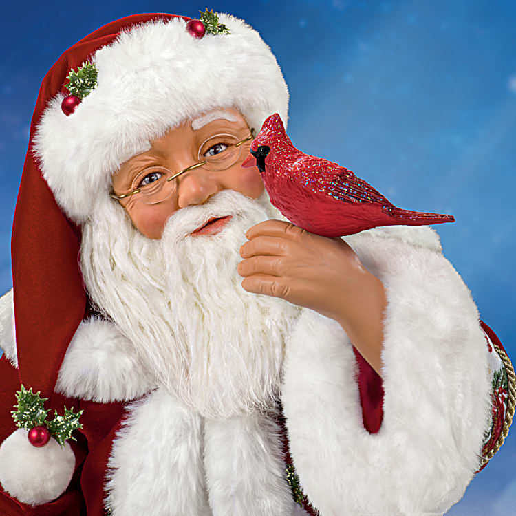 Winter Blessings Musical Santa Claus Doll By Artist Karen Vander