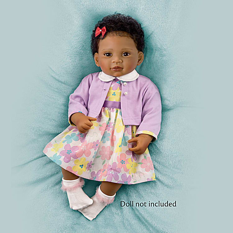 You & Me Baby So Sweet Premium Doll Outfit - Blue Dress with White