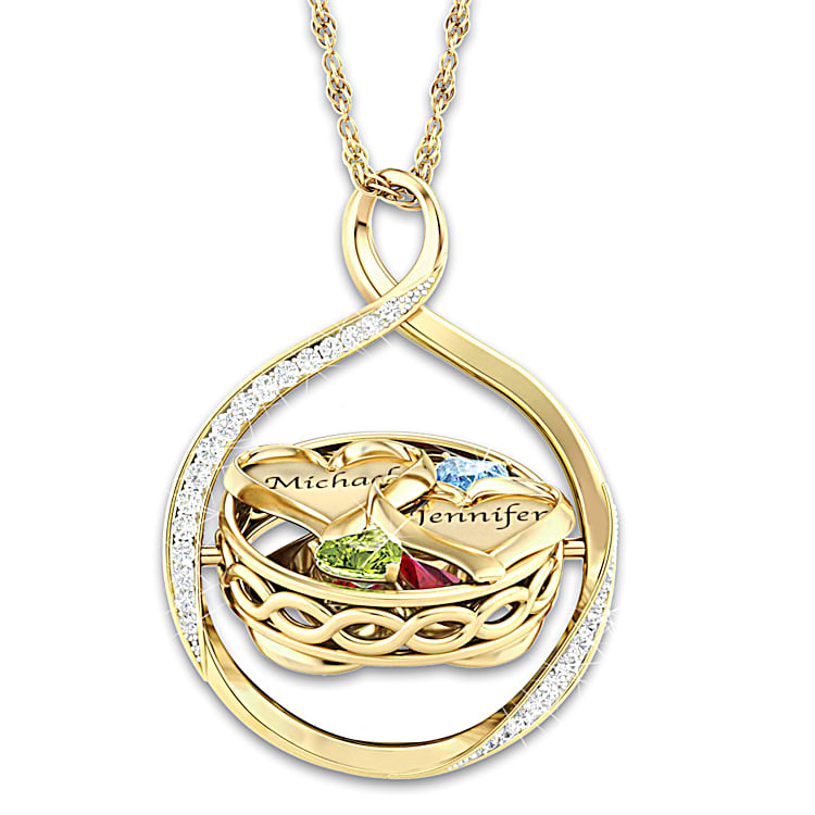 Love In Motion Personalized Flip Pendant Necklace