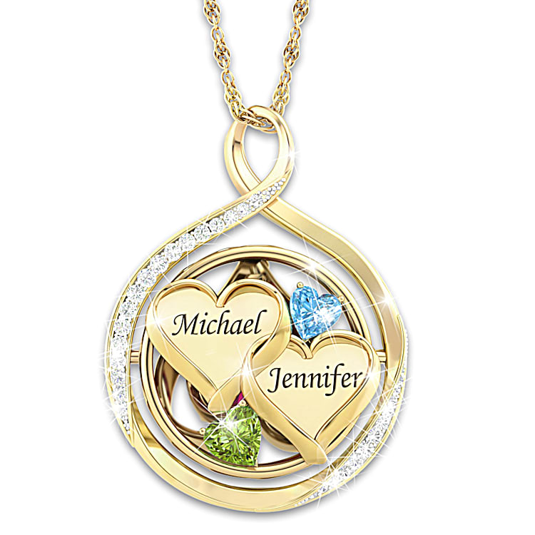 Love In Motion Personalized Flip Pendant Necklace