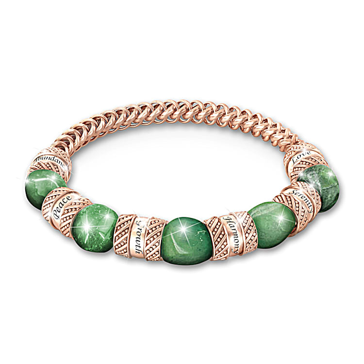 Jade stretch bracelet top