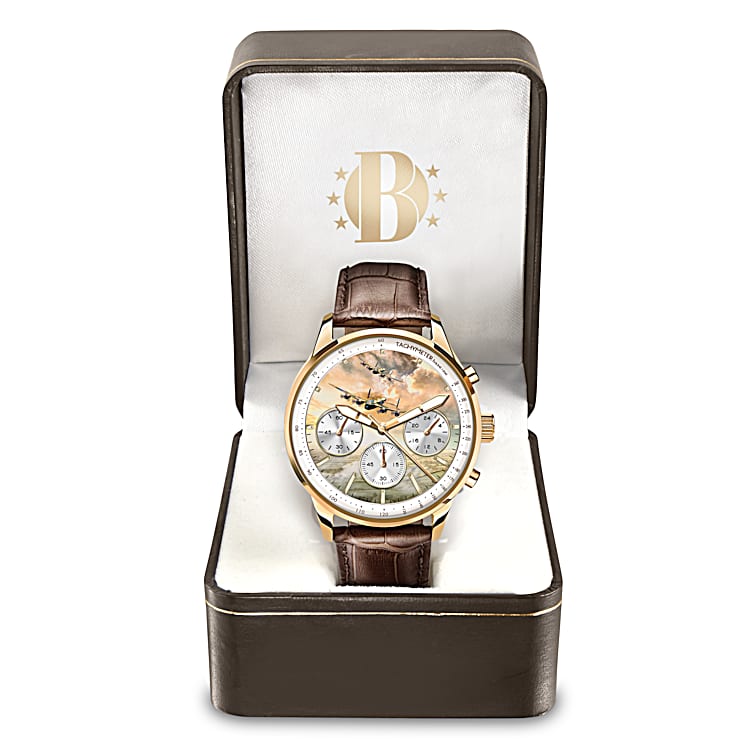 WALTHAM＆LANＣＥＬ時計セット The Dambusters Mens Watch With Leather Strap And Features WWII