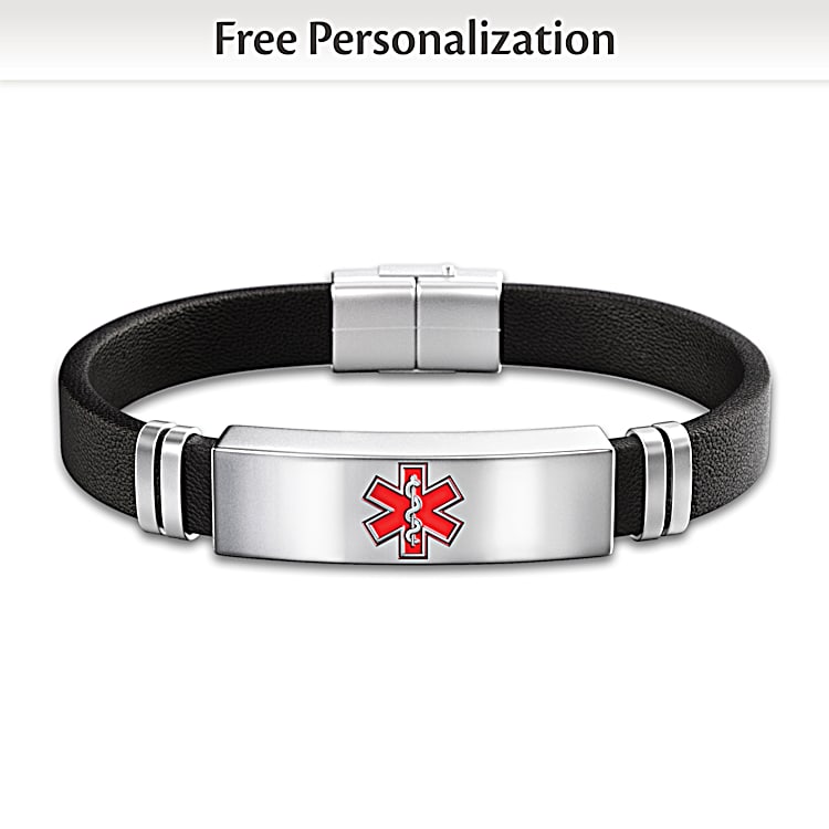 Medical Alert Personalized Men s Bracelet