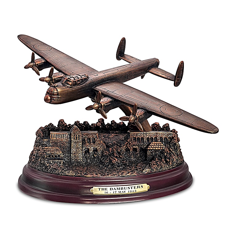 WWII Aircraft Bronze-Toned Sculpture Commemorating The 80th