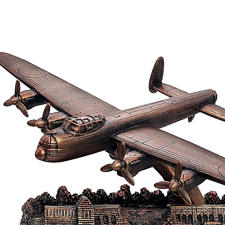 WWII Aircraft Bronze-Toned Sculpture Commemorating The 80th
