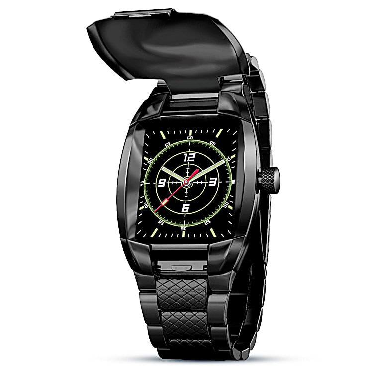 Black square watch discount mens