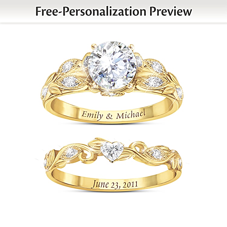 Gold plated wedding band top